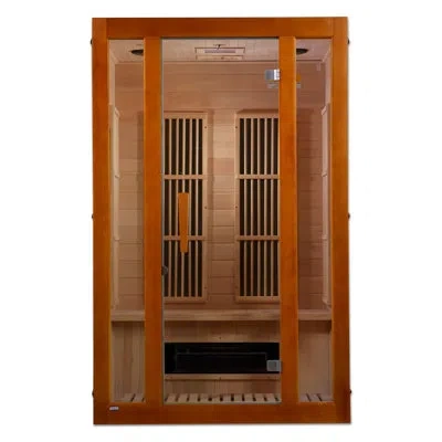 Dynamic Saunas Maxxus Dual Tech 2 Person Far Sauna In Dark Honey Stain