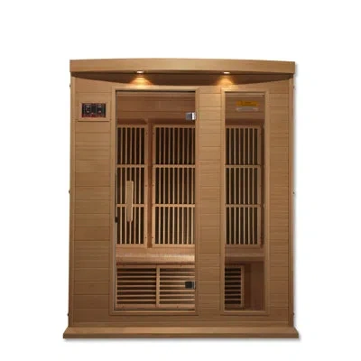 Dynamic Saunas Maxxus Series 3 Person Low Emf Far Infrared Sauna In Brown