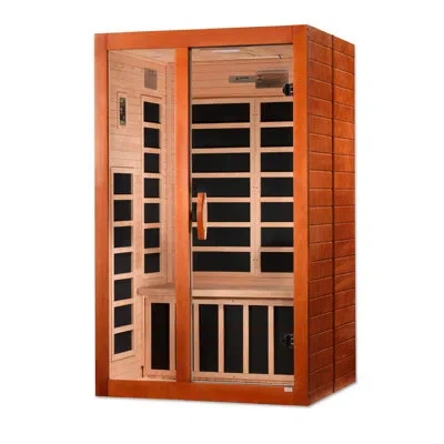 Dynamic Saunas Santiago 2-person Ultra Low Emf Far Ir Sana In Canadian Hemlock In Brown