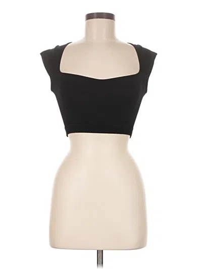 Pre-owned Dynamic Sleeveless Top Black Strapless Neckline Tops