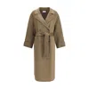 Dynamis Studio Double-breasted Long Coat In Brown