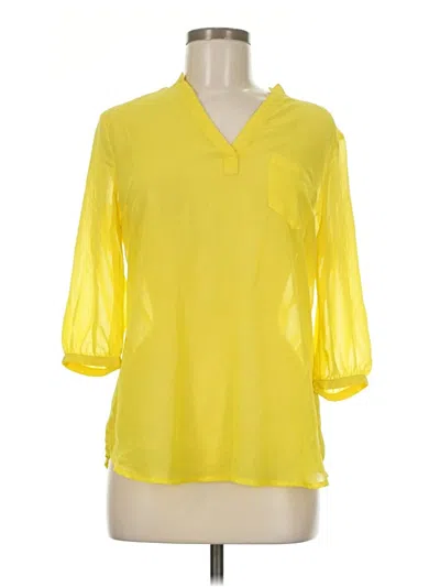 Pre-owned Dynamite 3/4 Sleeve Blouse In Yellow