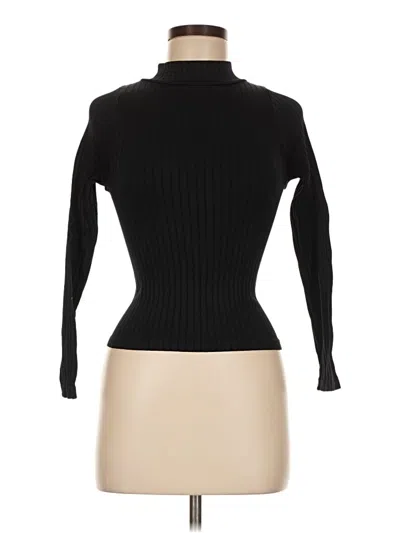 Pre-owned Dynamite 3/4 Sleeve Turtleneck In Black