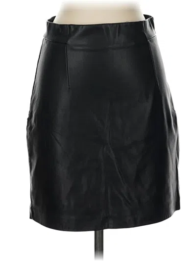 Pre-owned Dynamite Faux Leather Skirt In Black