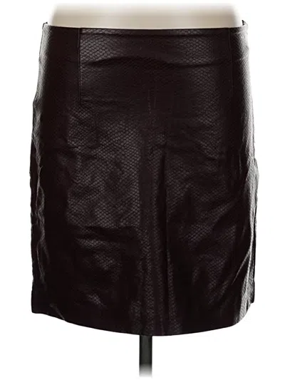 Pre-owned Dynamite Faux Leather Skirt In Brown