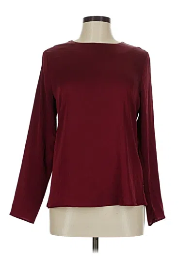 Pre-owned Dynamite Long Sleeve Blouse In Burgundy