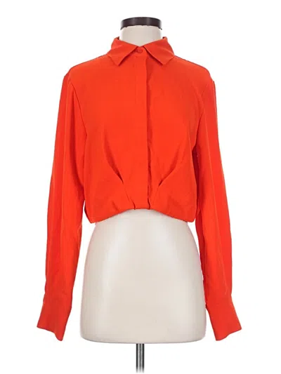 Pre-owned Dynamite Long Sleeve Blouse In Orange