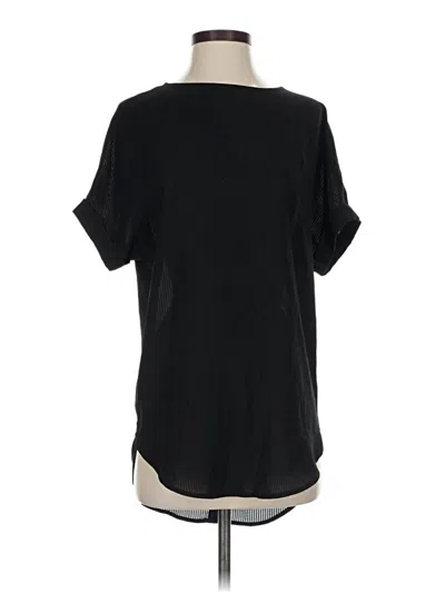 Pre-owned Dynamite Short Sleeve Top Black Crew Neck Tops