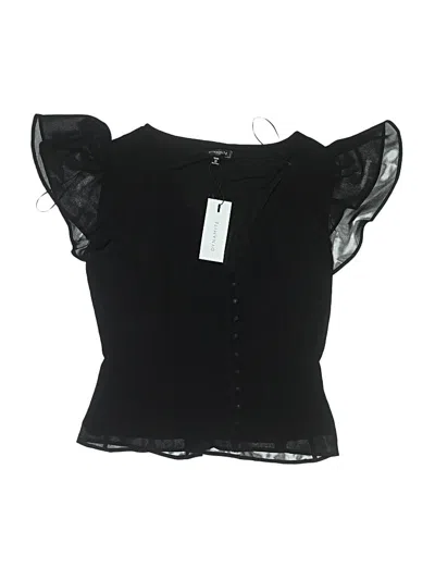 Dynamite Short Sleeve Top Black Sweetheart Neckline Tops