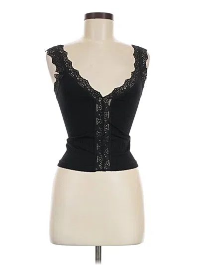 Pre-owned Dynamite Sleeveless Top Black Sweetheart Neckline Tops