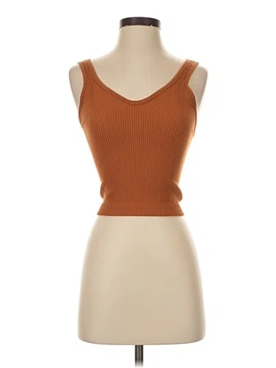 Pre-owned Dynamite Sleeveless Top Brown Sweetheart Neckline Tops