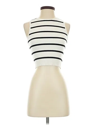 Pre-owned Dynamite Sleeveless Top Ivory Boatneck Tops