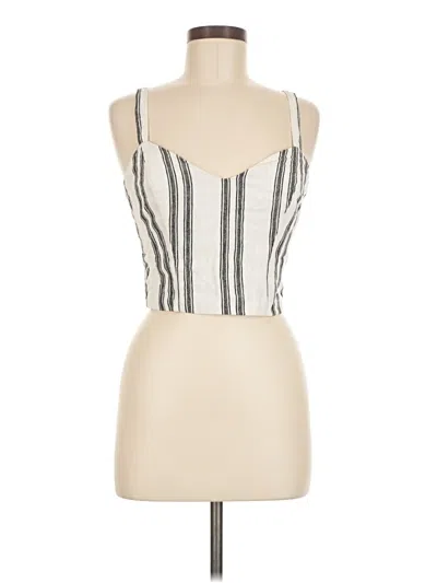 Pre-owned Dynamite Sleeveless Top Ivory Halter Neckline Tops In White