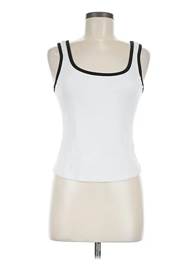 Pre-owned Dynamite Sleeveless Top White Scoop Neck Tops