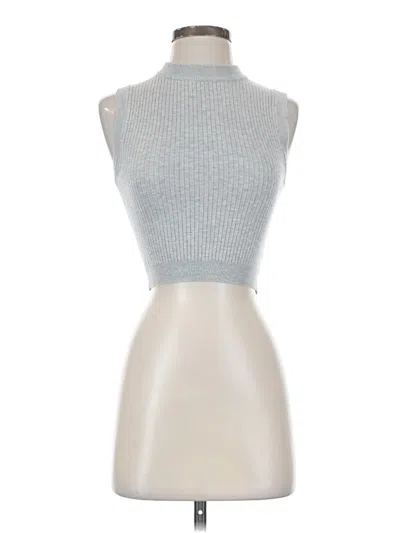 Pre-owned Dynamite Sleeveless Turtleneck In Silver