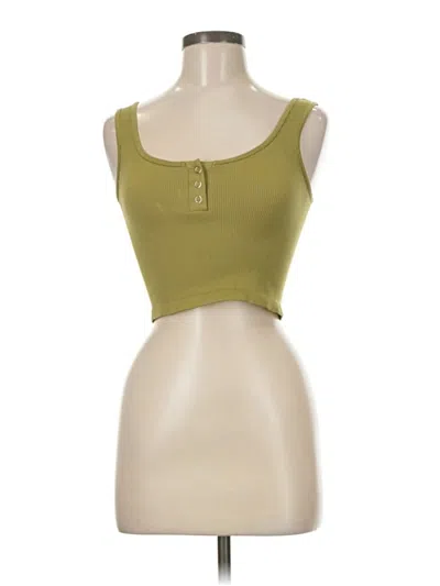 Pre-owned Dynamite Tank Top Green Strapless Neckline Tops