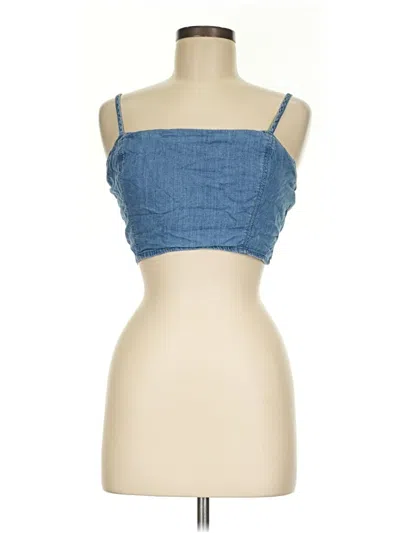 Pre-owned Dynamite Tube Top Blue Strapless Neckline Tops