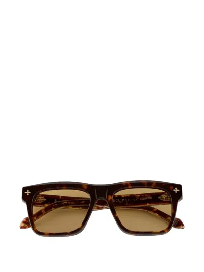 Dyrka Cross Frame Sunglasses In Brown