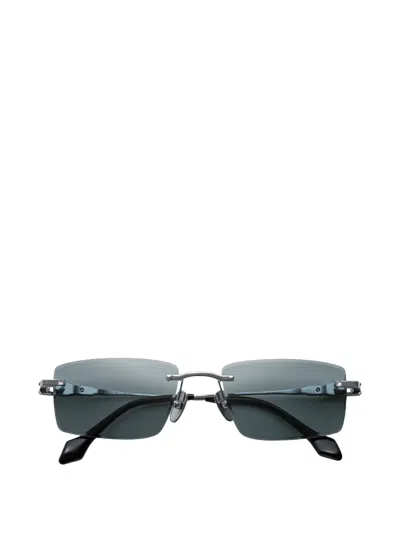 Dyrka Rectangle Rimless Sunglasses In Silver