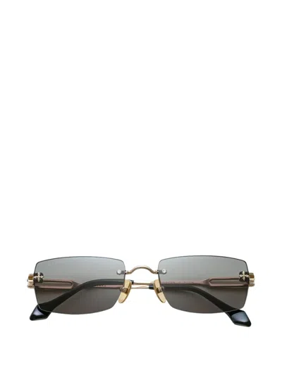 Dyrka Rimless Rectangle Sunglasses In Gold