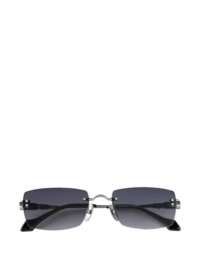 Dyrka Rimless Rectangle Sunglasses In Silver