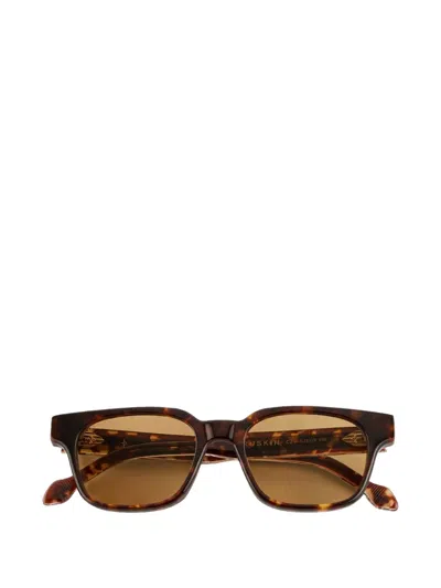 Dyrka Tortoise Embellishment Rectangle-frame Sunglasses In Brown