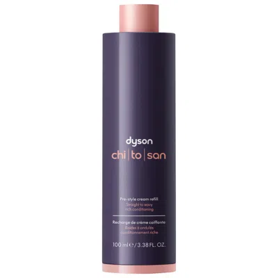 Dyson Chitosan Pre-styling Hair Cream For Flexible Hold Straight To Wavy Hair, Rich Conditioning Refill 3. In White