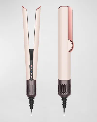 Dyson Limited Edition Airstrait Straightener In Ceramic Pink And Rose Gold In White