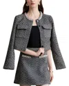 Dza 2pc Cardigan & Skirt Set In Gray