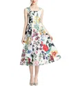 Dza Midi Dress In Multi