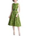 Dza Midi Dress In Green