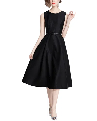 Dza Midi Dress In Black