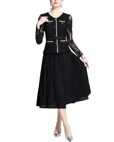 Dza Midi Dress In Black
