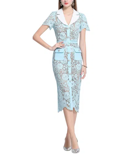 Dza Midi Dress In Blue