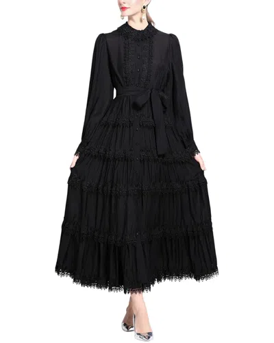 Dza Midi Dress In Black
