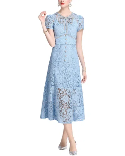 Dza Midi Dress In Blue