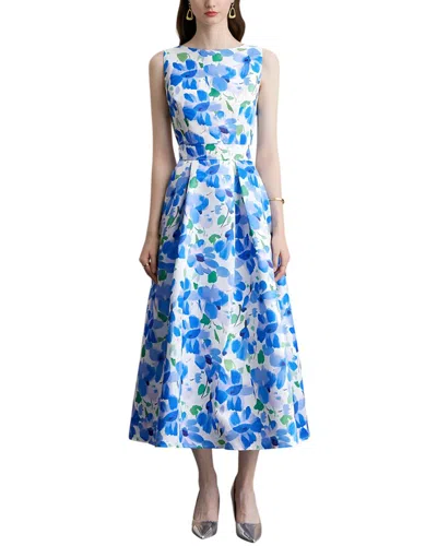 Dza Midi Dress In Blue