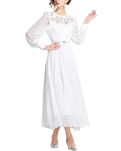 Dza Midi Dress In White