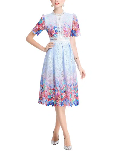 Dza Midi Dress In Multi