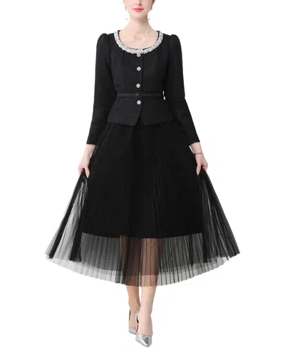 Dza Midi Dress In Black