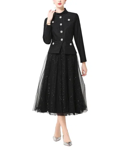 Dza Midi Dress In Black