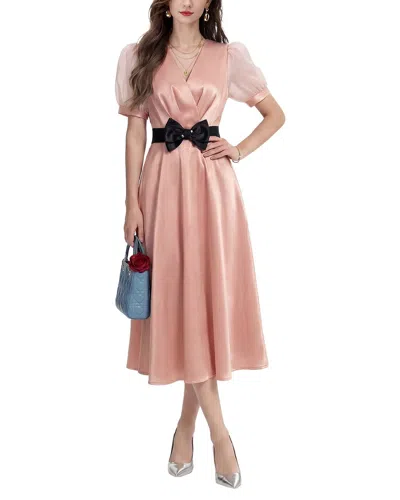 Dza Midi Dress In Pink