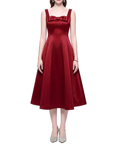 Dza Midi Dress In Red