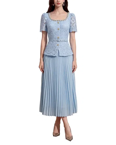 Dza Midi Dress In Blue