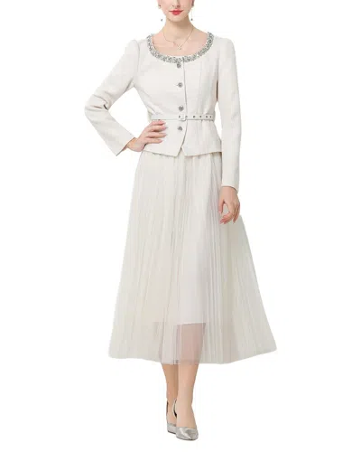 Dza Midi Dress In White