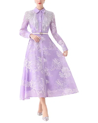 Dza Midi Dress In Purple