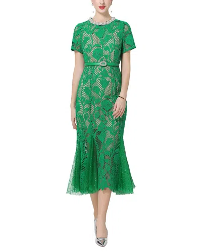 Dza Midi Dress In Green
