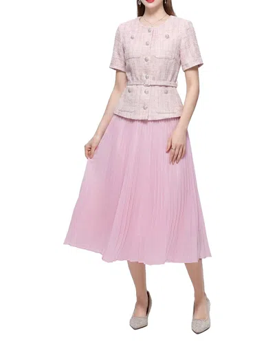Dza Midi Dress In Pink