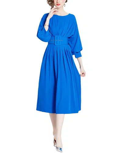 Dza Midi Dress In Blue
