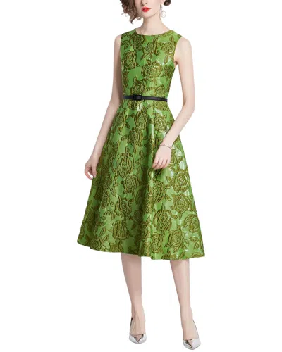 Dza Midi Dress In Green